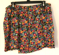 wild fable skirt size L women flower print faux wrap - £4.66 GBP