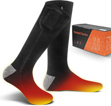 Rechargeable Battery Heated Socks , Washable Electric Thermal Sock (Size:M) - $48.37