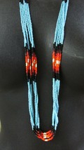 &quot;&#39;beaded Native American Style - Western - 6 Strand Necklace&quot;&quot; - Hand Crafted - £10.09 GBP