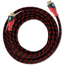 Aurum Ultra 4K HDMI Cable 25 ft Braided High-Speed HDMI Cord for PC, Laptop - £12.50 GBP
