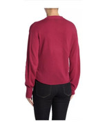 Free Press Women’s V Neck Wrap Front Long Sleeve Sweater Red Oversized XXS - $15.84