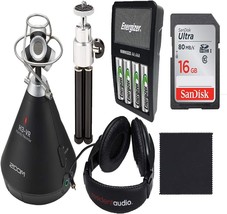 Zoom H3-Vr Handy Recorder,Headphones,Mic Stand,16 Gb Sd Card,Rechargeable - $415.93
