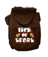 Lick Or Treat Screen Print Pet Hoodies Brown Size Sm - $53.32 CAD