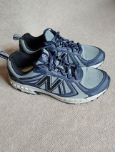 New Balance Hiking Shoes Men&#39;s Size 9 D Navy Blue Gray Dr Scholls Insoles - £25.68 GBP