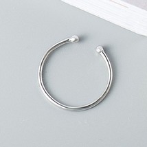 925 Sterling Silver Delicate Round Ball Open Thin Adjustable Ring Midi Band - £13.38 GBP