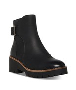 Aqua College Womens 6 M Black Nubuck Leather Buckle Ankle Booties DISPLA... - $78.39