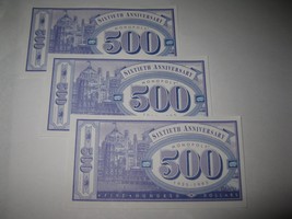 1995 Monopoly 60th Ann. Board Game Piece: stack of money - (3) $500 Bills  - $1.00
