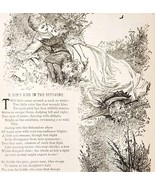 Son&#39;s Kiss In The Sunshine Poem Wood Engraving 1889 Victorian Path Of Li... - $40.83 CAD