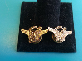 2 Collectible USNR United States Navy Reserve Eagle Hat Pin Buttons Mili... - £15.94 GBP