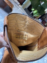 Vintage 1977 Stewart Boot Co. Fine Hand made brown tall Cowboy boots size 9 D image 9