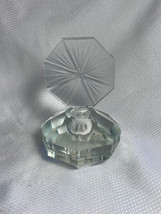 Vtg Cut Crystal Vanity Dressing Table Perfume Cologne Decanter Bottle Bo... - $49.95