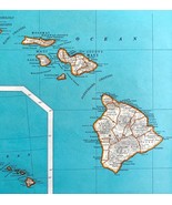 Hawaii North America Map 1935 United States 14 x 11&quot; Archipelago LGAD99 - €43,57 EUR