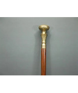 NEW SOLID ANTIQUE SOLID BRASS HANDLE WOODEN WALKING STICK CANE VINTAGE D... - $36.99