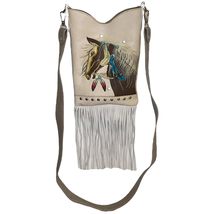 HW Collection Horse Crossbody Bag Fringe Purse Women Equestrian Gifts Cowgirl Co - $25.47