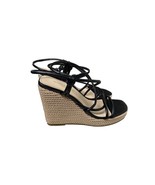 Marc Fisher Women&#39;s Black Strappy Wedge 4&quot; Heels Size 8M-SKU 1934 - $45.00