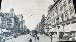Antique 1910 Postcard WYOMING AVENUE SCRANTON PA STREET SCENE Streetcar  - $6.30