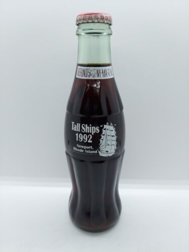 Primary image for Coca-Cola 8 oz Commemorative Bottle Tall Ships 1992 Newport Rhode Island