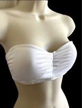 Victorias Secret Babe Padded Bikini Top Bandeau Ruched 32B White - £11.67 GBP