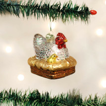 Old World Christmas French Hen 12 Days Of Christmas Glass Xmas Ornament 16144 - £18.00 GBP