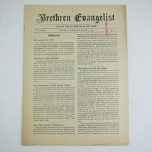 Brethren Evangelist Christian Newspaper Ashland Ohio Antique October 8th... - £23.58 GBP