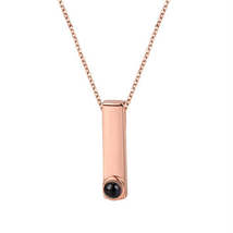 Long Pendant Classic Necklace with Picture Inside - £44.39 GBP