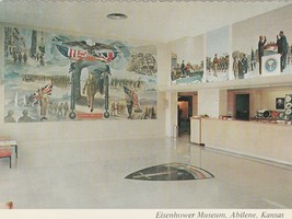 Vintage Postcard Eisenhower Museum Abilene Kansas Lobby Murals Unused - £4.72 GBP