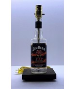 Jim Beam Fire Whiskey Liquor Bar Bottle TABLE LAMP Lounge Light Wood Bas... - £40.56 GBP