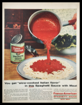 1955 Franco-American Spaghetti Sauce with Meat Vintage Print Ad - $14.20