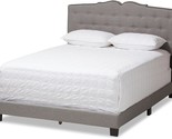 King-Size Leigha Bed From Baxton Studio In Light Gray. - £261.25 GBP