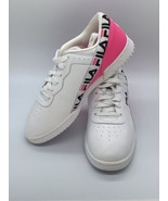 FILA Womens Original Fitness Tape White And Pink Premium Shoes Sneakers ... - £17.30 GBP