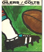 Oct. 11, 1970 Official Program-Houston Oilers VS Baltimore Colts-Astrodome - $655.20 MXN
