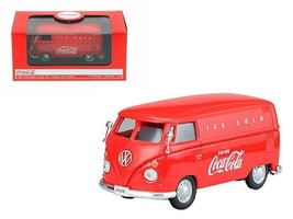 1962 Volkswagen Coca Cola Cargo Van Red 1/43 Diecast Model by Motorcity Classic - £26.70 GBP