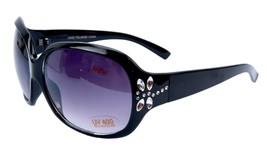 Firefly Women Sunglasses Black Wrap Around Frame Oversize UV 400 Black Lens  - £11.99 GBP