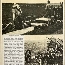 1937 Farming Machinery Tractors Print Agricultural History DWN8B - £22.42 GBP