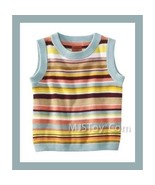 NWT ❤ MISSONI Target SHELL Multicolor Striped Knit Sweater Vest Girl Sma... - £23.58 GBP