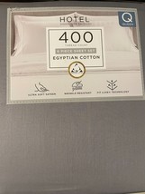 Hotel Signature Egyptian  Cotton Queen Sheet Set 6 piece 400 tc Gray - £27.19 GBP