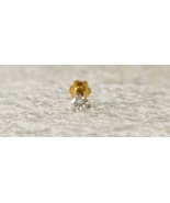 18k Oro Macizo 0.07ct Diamante Auténtico Nariz Labios Piercing Tornillo ... - $195.41 CAD