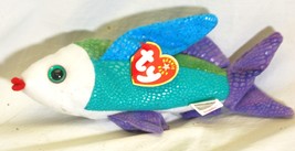 Ty Beanie Baby Propeller Flying Fish Beanbag Plush Toy Swing &amp; Tush Tags Q - $9.89