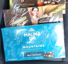 4 Pack Hawaiian Host Alohamacs Dark &amp; Milk Chocolate Covered Macadamias - £54.40 GBP