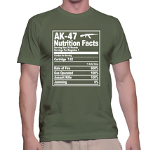 Funny AK 47 Nutrition Facts Russian Kalashnikova Assault Rifle T shirt - $19.99+