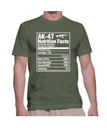 Funny AK 47 Nutrition Facts Russian Kalashnikova Assault Rifle T shirt - £15.42 GBP+