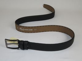 Men Genuine Leather Belt PIERO ROSSI Turkey Full Grain Hand Stitch 301 Black image 6
