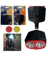 2 Pc Extra Bright Led Dual Bicycle Headlight Bike Light Flashlight Rear ... - £12.74 GBP
