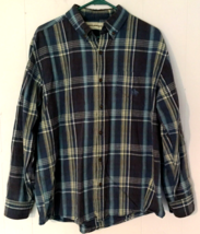 Bit &amp; Bridle button up shirt size L men plaid 100% cotton long sleeve - £9.26 GBP