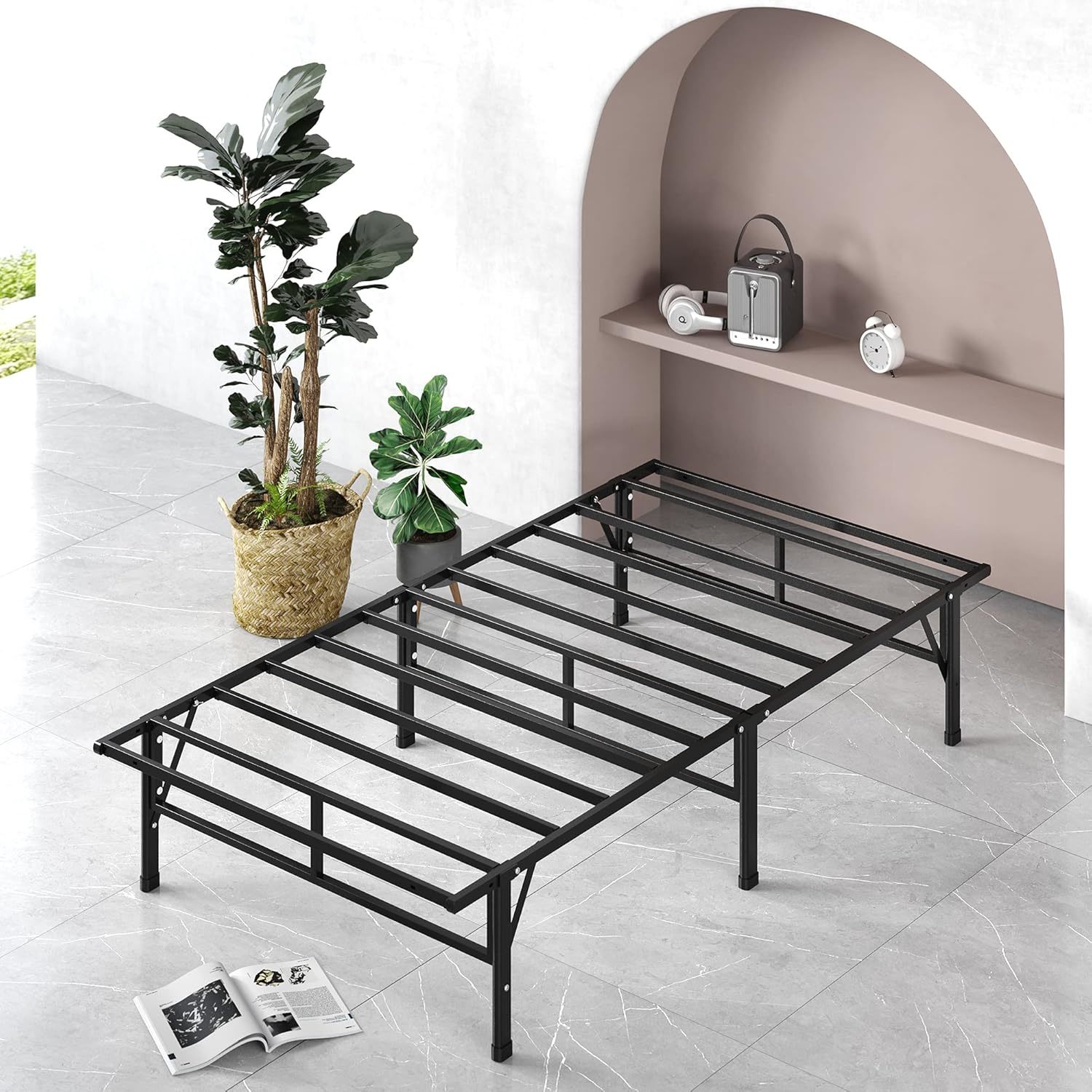Zinus Smartbase Compack Mattress Foundation, 14 Inch Metal Bed Frame, No... - $64.93