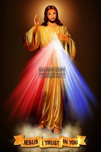 Jesus Christ Of Nazareth Divine Mercy I Trust In You 4X6 Photo Postcard - £6.80 GBP