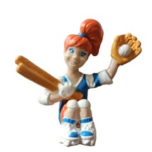 Vintage 1990 Burger King Kids Club Redhead Girl Baseball Rollerskate Toy - £7.88 GBP
