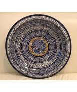 Antique Spanish Hispano-Moresque 14&quot; Pottery Wall Plate Bowl - £427.39 GBP
