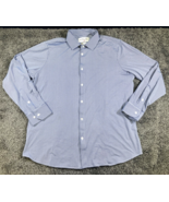 Mizzen + Main Shirt Mens XXL Blue White Check Spinnaker Button Up Trim F... - £31.57 GBP