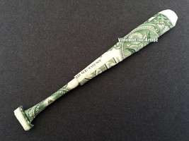 BASEBALL BAT Money Origami Dollar Bill Cash Sculptors Bank Note Handmade - £23.45 GBP